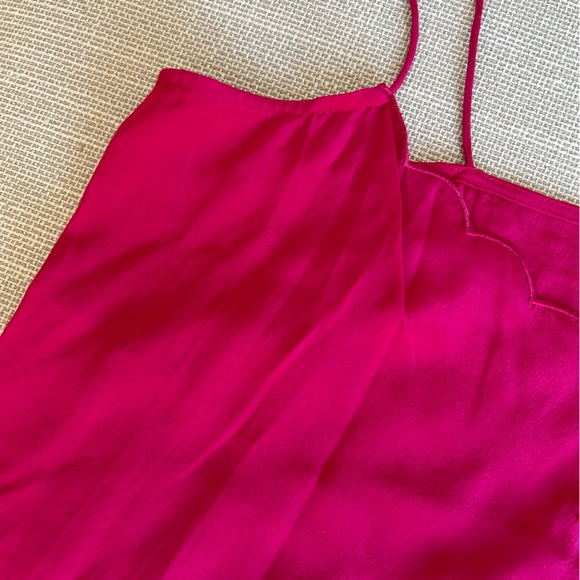 Sezane French Athena Silk Top Cami - Fuchsia Pink - Picture 5 of 8